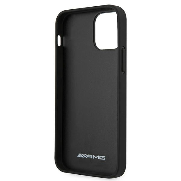 AMG Leather Debossed Lines case for iPhone 12 mini - black - Cell phone cases and covers<<<HurtelXML