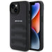 AMG Leather Debossed Lines case for iPhone 15 Plus - black - Cell phone cases and covers<<<HurtelXML
