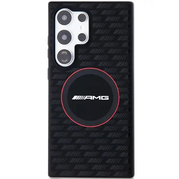 AMG Silicone Carbon Pattern MagSafe case for Samsung Galaxy S24 Ultra - black - Cell phone cases and covers<<<HurtelXML