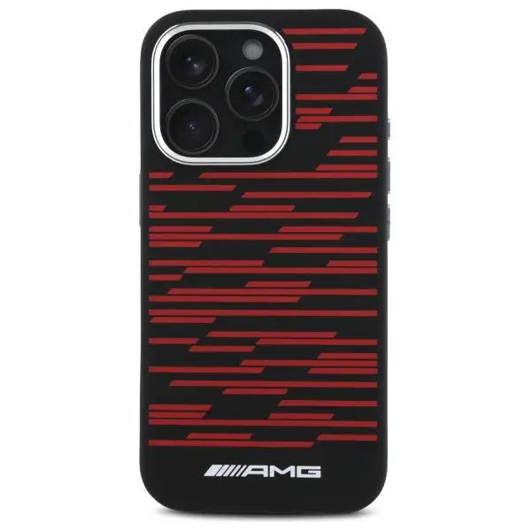 AMG Silicone Graphics MagSafe case for iPhone 16 Pro - black - Cell phone cases and covers<<<HurtelXML