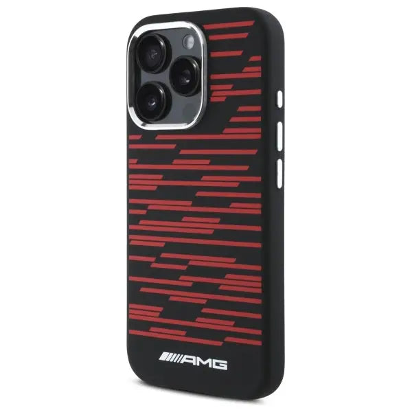 AMG Silicone Graphics MagSafe case for iPhone 16 Pro - black - Cell phone cases and covers<<<HurtelXML
