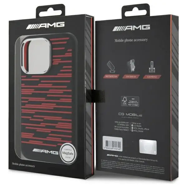 AMG Silicone Graphics MagSafe Case for iPhone 16 Pro Max - Black - Cell phone cases and covers<<<HurtelXML