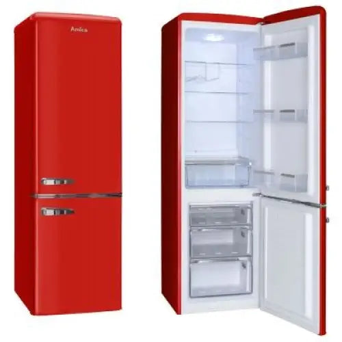 Amica KGCR 387100 R fridge-freezer Freestanding 244 L Red - Freestanding refrigerator-freezers