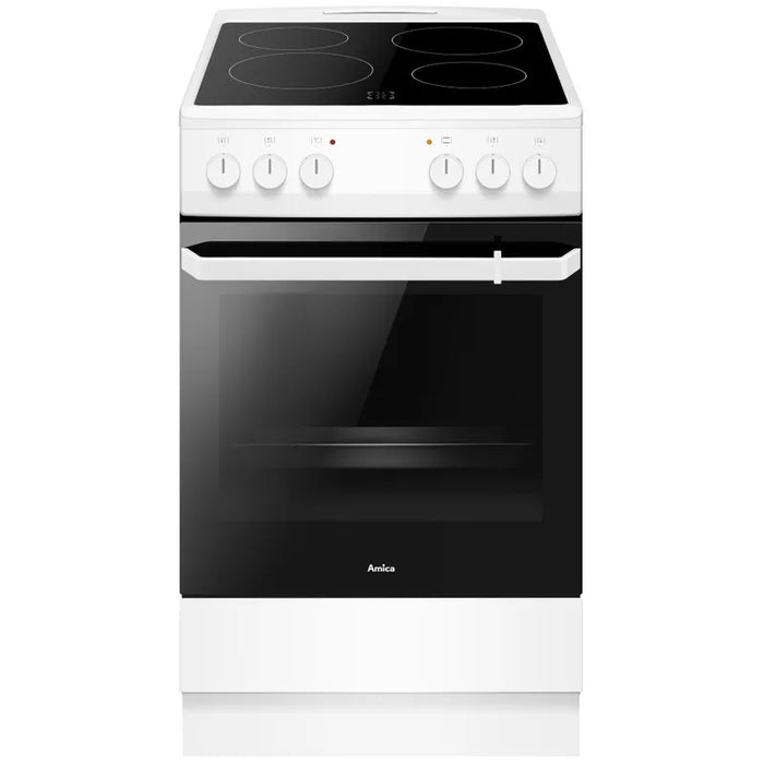 Electric cooker AMICA 508CE2.20EP(W), White, Ceramic