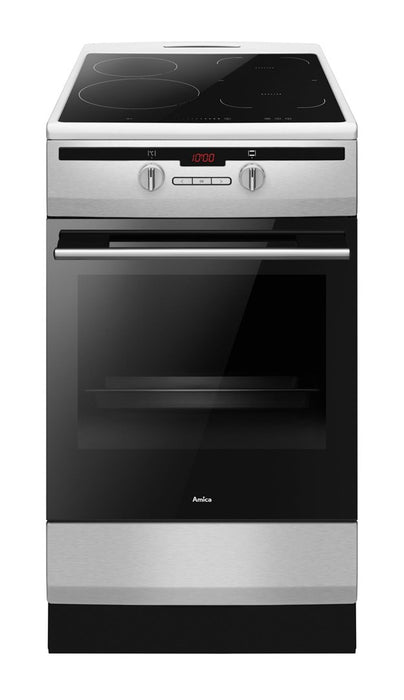 Amica 57IE3.325HTaD(Xx) PIZZA Freestanding induction cooker Black, Stainless steel