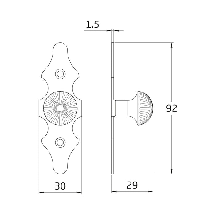 FURNITURE HANDLE BLACK 48 MM AMIG MOD.101