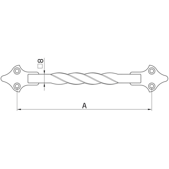 FURNITURE HANDLE BLACK MAT 130 MM AMIG Mod. 1002