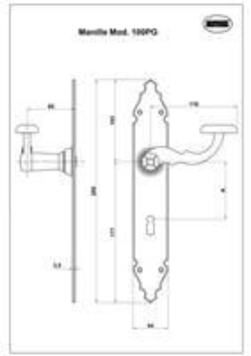 DOOR HANDLE AMIG MOD.350