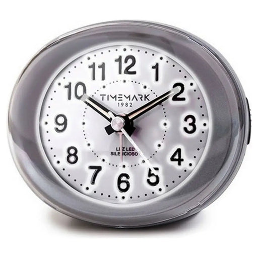 Analogue Alarm Clock Timemark Grey LED Light Silent Snooze Night mode 9 x 9 x 5,5 cm (9 x 9 x 5,5 cm) - Декорация и