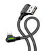 Angle USB Lightning Cable Mcdodo CA-4671 LED 1.2m (Black) - USB to Lightning<<<USB cables<<<GSM Accessories<<<InnproXML