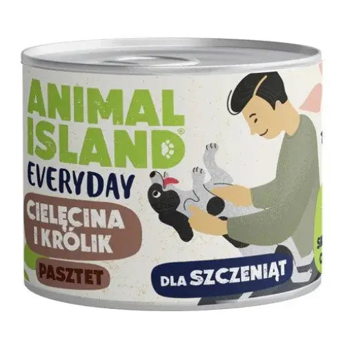 ANIMAL ISLAND Everyday Puppy Veal and rabbit - wet dog food - 185g - Wet foodDLP-KAM<<<For the dogDLP<<<ActionPL
