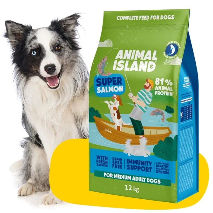 ANIMAL ISLAND Adult Medium Salmon - dry dog food - 12kg