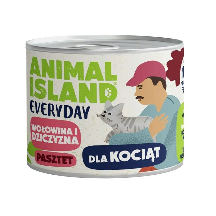Cat food ANIMAL ISLAND Everyday Beef and game for kittens Beef 185 g