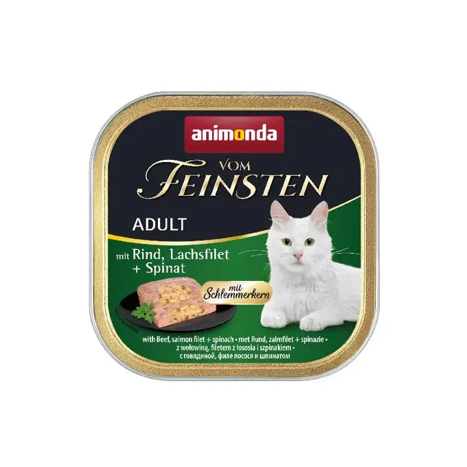 ANIMONDA Vom Feinsten Adult Classic Cat Beef salmon spinach - wet cat food - 100g - Wet foodDLK-KAM<<<For