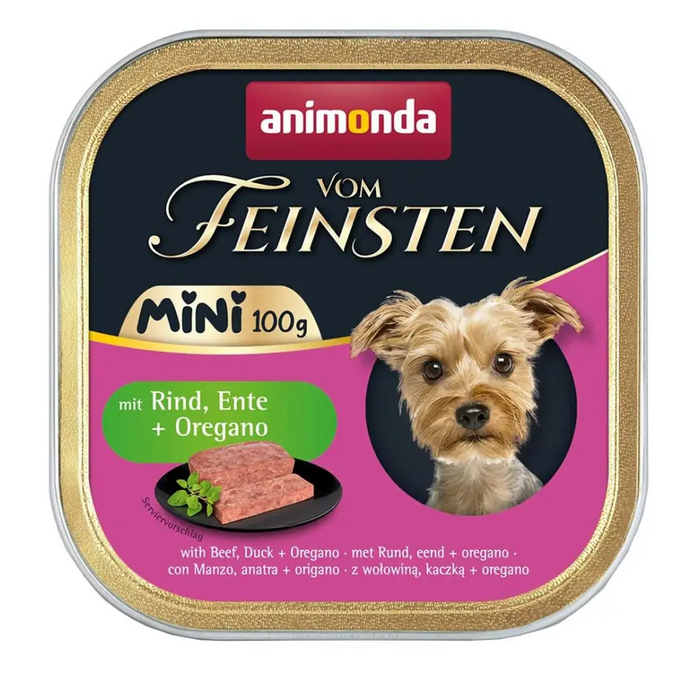 ANIMONDA Vom Feinsten Adult Mini Beef duck and oregano - wet dog food - 100g - Wet foodDLP-KAM<<<For