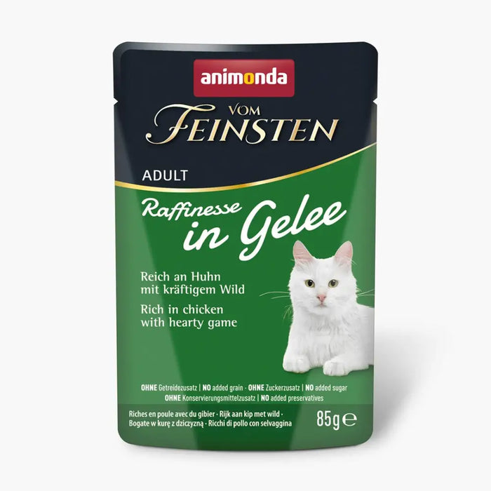 ANIMONDA Vom Feinsten Adult Raffinesse in Jelly rich in Chicken with Game - Wet Cat Food - 85 g - Wet foodDLK-KAM<<<For