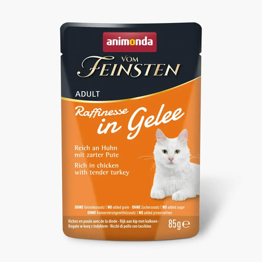 ANIMONDA Vom Feinsten Adult Raffinesse in Jelly rich in Chicken with Turkey - wet food for cats - 85g - Wet