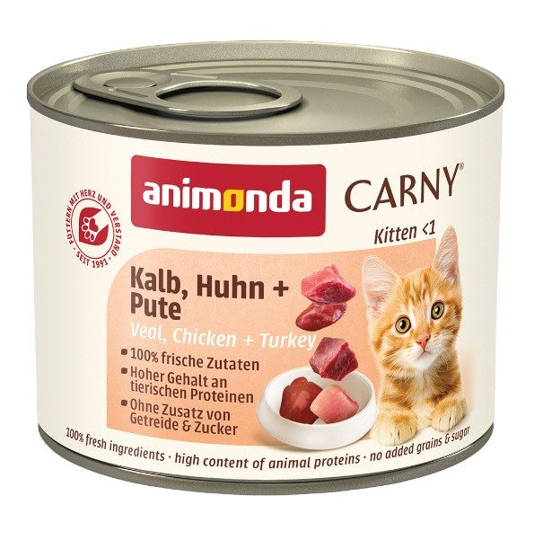 ANIMONDA Carny Kitten Veal, chicken, turkey - wet cat food - 200g