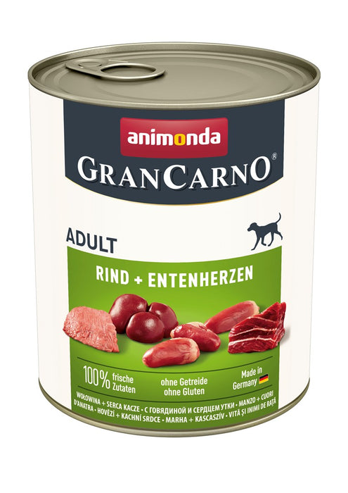 ANIMONDA GranCarno Adult Beef and duck hearts - wet dog food - 800g