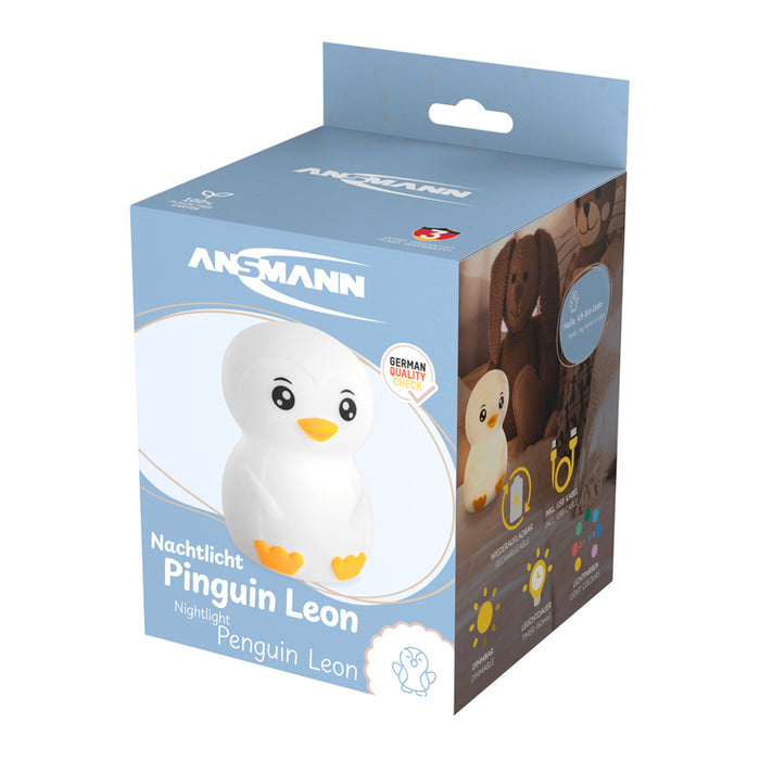 CHILDREN'S PENGUIN LAMP 8 COLORS USB-C ANSMANN
