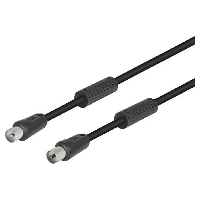 Antenna cable TM Electron Black 2,5 m - Компютър Кабели и адаптери<<<Компютри| Електроника<<<BigBuy