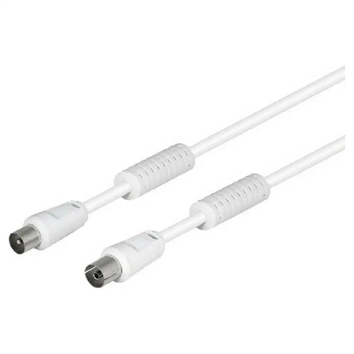 Antenna cable TM Electron White 2,5 m - Компютър Кабели и адаптери<<<Компютри| Електроника<<<BigBuy