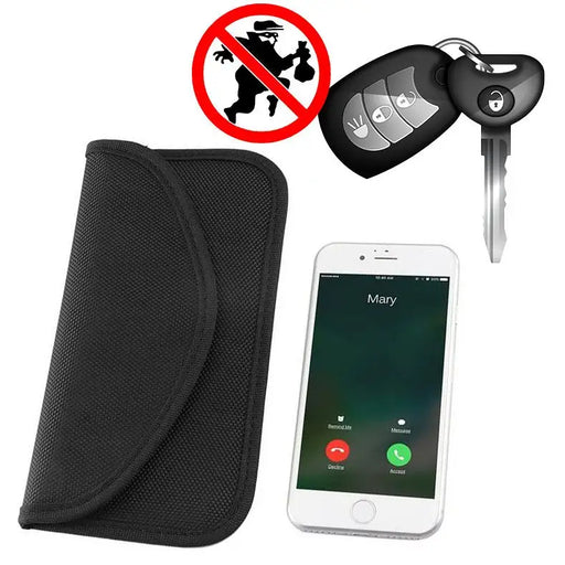 Anti-theft Case for Car Keys Phone Radio Blocking Faraday Box Faraday Cage 20cm x 11cm Black - Other cell phone