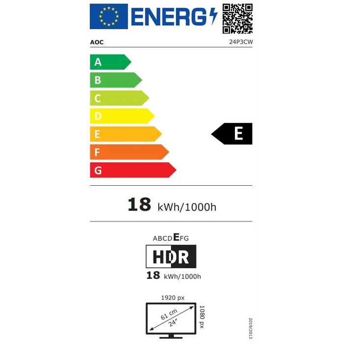 AOC 24P3CW 23.8’’ IPS WLED 1920x1080@75Hz 4ms GtG 300cd m/2 1000:1 DCR 50M:1 AdaptiveSync FlickerFree Low Blue Light