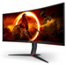 AOC CU34G2XP/BK 34’’ Curved 1500R VA WLED 3440x1440@180Hz 1ms GtG 1ms MPRT 430 cd/m2 4000:1 80M:1 DCR Tilt Height