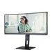 AOC CU34P3CV 34’’ VA WLED Curved 1500R 3440x1440@100Hz 4ms GtG 1ms MPRT 300cd m/2 DCR 3000:1 50M:1 AdaptiveSync