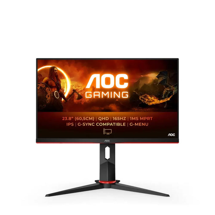AOC G2 Q24G2A/BK LED display 60.5 cm (23.8’’) 2560 x 1440 pixels Quad HD LCD Black Red - Потребителски