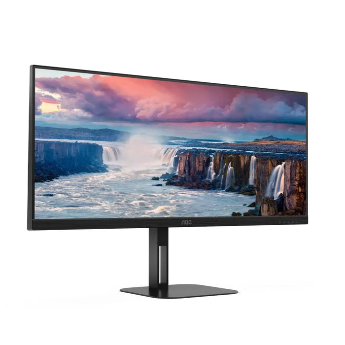 AOC U34V5C/BK 34’’ VA WLED 3440x1440@100Hz 4ms GtG 1ms MPRT 300cd m/2 4000:1 20M:1 DCR Adaptive Sync FlickerFree Low
