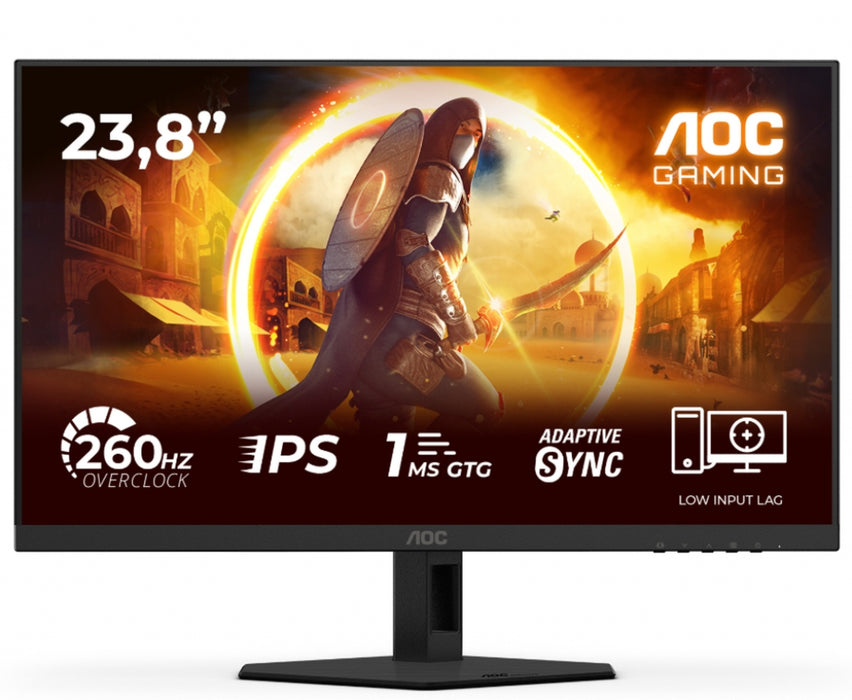 Monitor AOC 24G4ZR, 23.8" Fast IPS WLED, 1920x1080@260Hz (OC, Native 240Hz), 1ms GtG, 0.3ms MPRT, 30