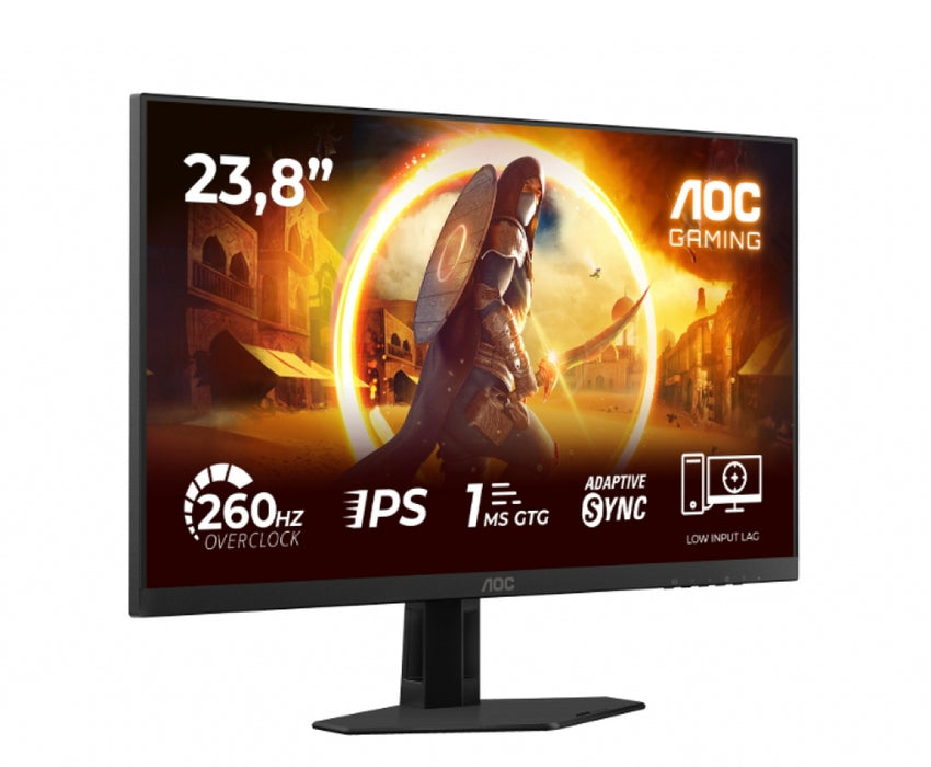 Monitor AOC 24G4ZR, 23.8" Fast IPS WLED, 1920x1080@260Hz (OC, Native 240Hz), 1ms GtG, 0.3ms MPRT, 30