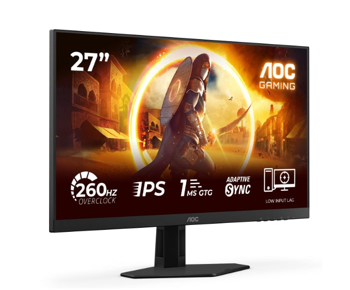 AOC 27G4ZR, 27" Fast IPS WLED, 1920x1080@260Hz (OC, Native 240Hz), 1ms GtG, 0.3ms MPRT, 300cd m/2, 1000:1, Adaptive Sync, FlickerFree, Anti Blue Light, Tilt, Height Adjust, Pivot, Swivel, 2xHDMI, DP