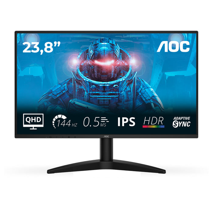 Monitor AOC Q24B36X 0.206 mm, 178°/178°, IPS, 23.8 ", 60.5 cm, 2560x1440, 144.00 Hz, 4.00 ms, HDMI, DisplayPort, BLACK
