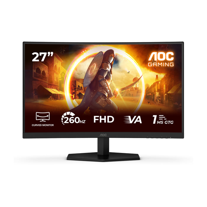 Monitor AOC C27G42ZE 0.311 mm, 178°/178°, VA, 27.0 ", 68.6 cm, 1920x1080, 260.00 Hz, 1.00 ms, HDMI, DisplayPort, BLACK