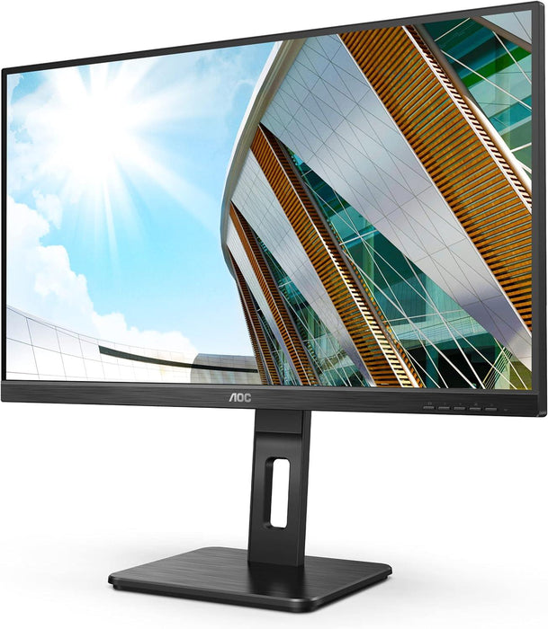 Monitor AOC 27P2Q, 27" IPS, WLED, 1920x1080, 100Hz, 250cd/m2 VGA, DP, HDMI, USB SPEAKERS, Hub