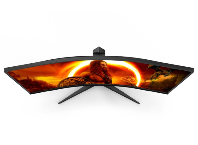 AOC CU34G2XP/BK, 34" Curved 1500R VA, WLED, 3440x1440@180Hz, 1ms GtG, 1ms MPRT, 430 cd/m2, 4000:1, 80M:1 DCR, Tilt, Height Adjust, Swivel, 2xHDMI, 2xDP, USB hub