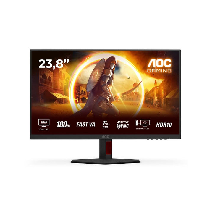AOC Q24G4RE, 23.8" Fast IPS WLED, 2560x1440@180Hz, 1ms GtG, 0.5ms MPRT, 300cd m2, 1000:1, 80M:1 DCR, Adaptive Sync, FlickerFree, Low Blue Light, Tilt, HDMI, DP