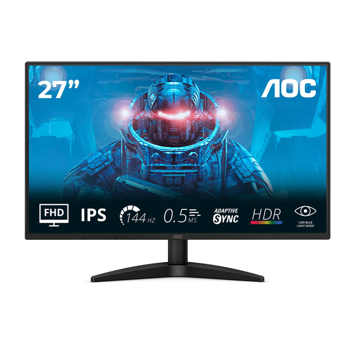 AOC 27B36X, 27" IPS WLED, 1920x1080@144Hz, 4ms GtG, 0.5ms MPRT, 300cd m/2, 1500:1, DCR 20M:1, Adaptive Sync, FlickerFree, Low Blue Light, Tilt, HDMI, DP