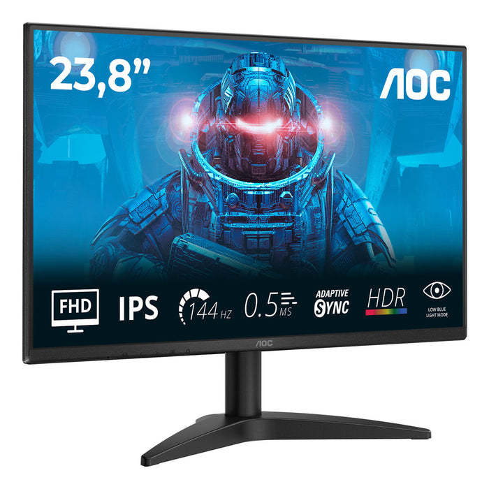 AOC 24B36X, 23.8" IPS WLED, 1920x1080@144Hz, 4ms GtG, 0.5ms MPRT, 300cd m/2, 1500:1, DCR 20M:1, Adaptive Sync, FlickerFree, Low Blue Light, Tilt, HDMI, DP
