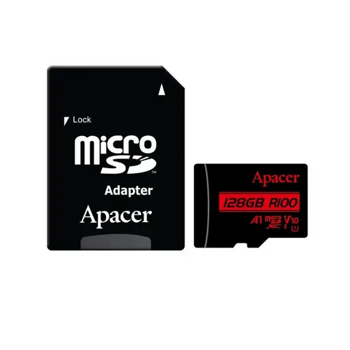 Apacer 128GB microSDHC/SDXC UHS-I U1 V10 A1 (1 adapter) - Flash медии<<<APACER памети и аксесоари<<<APACER<<<PolyComp
