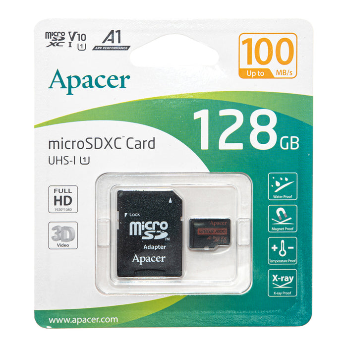 Apacer 128GB microSDHC/SDXC UHS-I U1 V10 A1 (1 adapter)