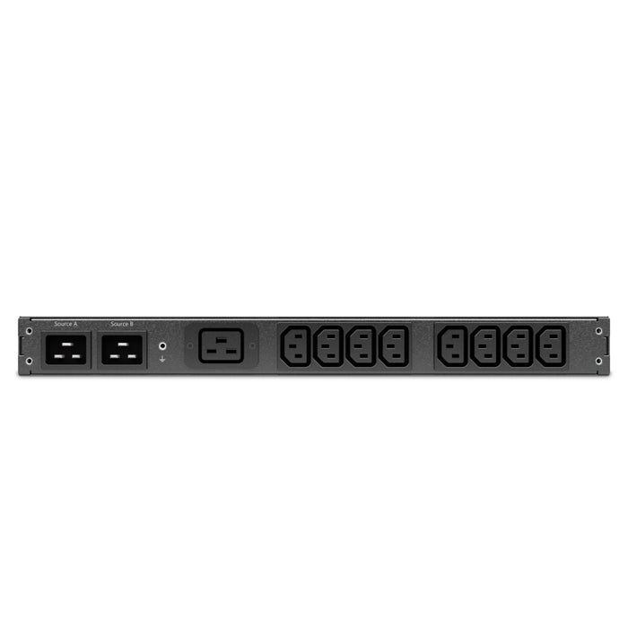 APC Rack Automatic Transfer Switch, 230V, 16A, C20 in, (8) C13 (1) C19 out