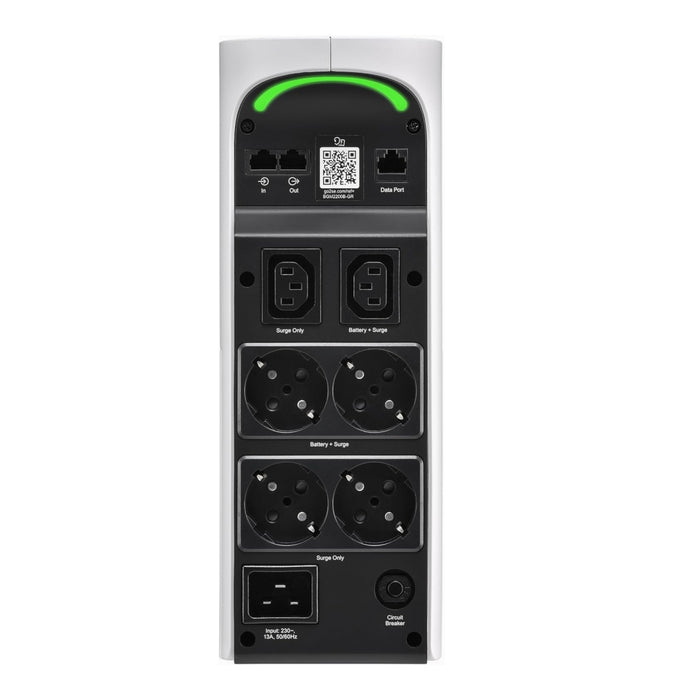 APC Back-UPS Pro 2200VA for Gaming, 230V, Pure Sinewave, LCD, White, Schuko