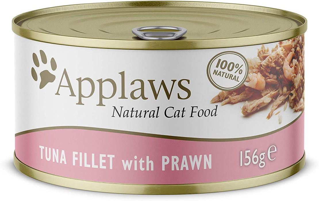 APPLAWS Natural Cat Food Tuna fillet with prawn - wet cat food - 156g