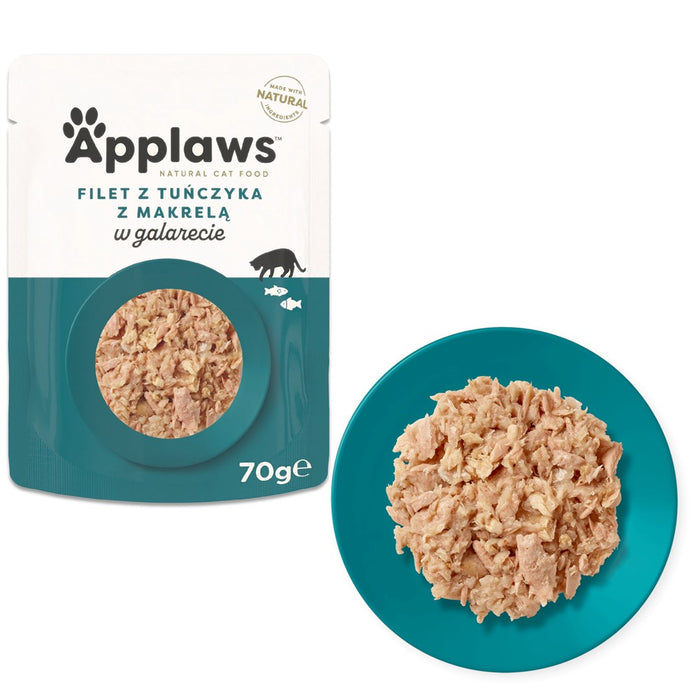 APPLAWS Tuna Fillet with Mackerel in Jelly - wet cat food - 70g