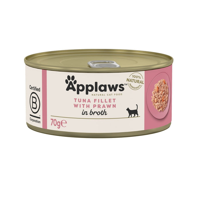 APPLAWS Tuna fillet with prawn in broth - wet cat food - 70g