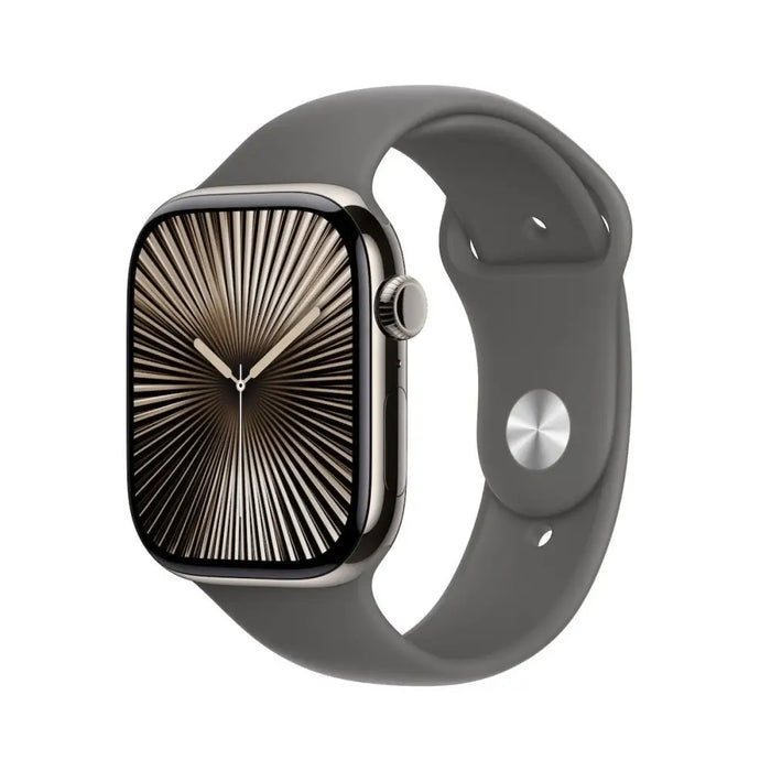 APPLE Watch S10 Cellular 42mm Natural Titanium Case with Stone Grey Sport Band ML - Смарт часовници<<<Преносими